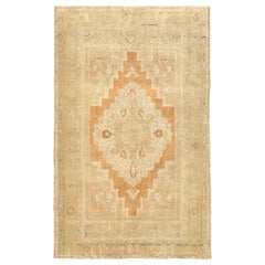Turkey Kars Kleiner Teppich - Wolle Elfenbein Orange Taupe Design - 92719