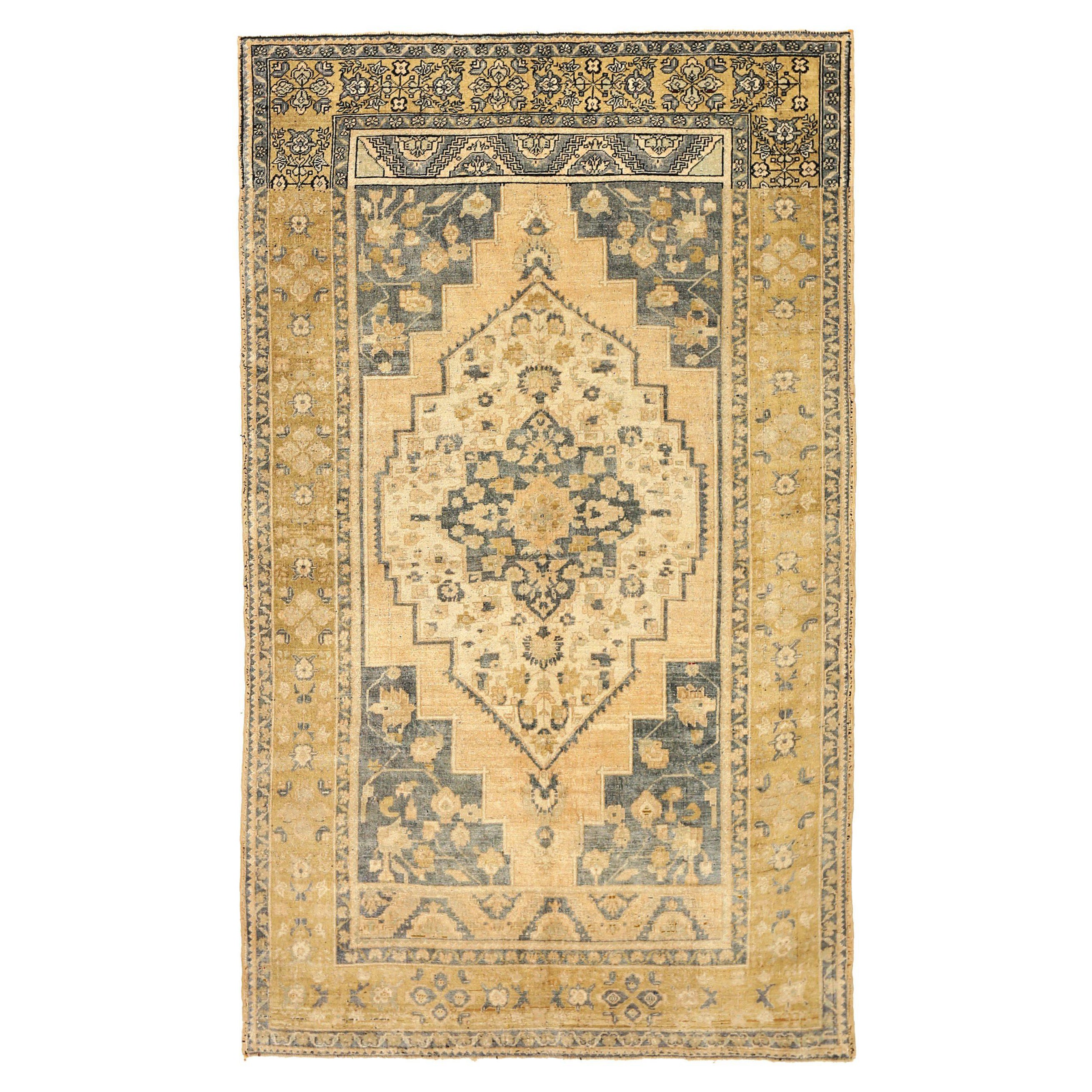 Türkei Anatoly Small Rug - Wolle Grau Elfenbein Gelb Design - 92720