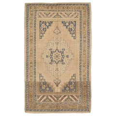 Türkei Anatoly Small Rug - Wolle Brown Elfenbein Navy Blue Design - 92775