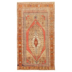 Turkey Anatoly Small Rug - Wool Ivory Orange Pink Taupe - 92753