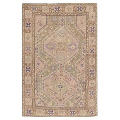 Turkey Anatoly Kleiner Teppich - Wolle Rosa Lila Taupe Design - 92754