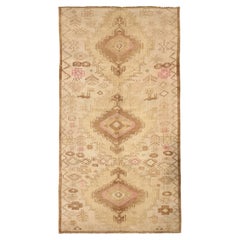 Türkei Anatoly Bereich Teppiche - Wolle Braun Elfenbein Rosa Design - 92790