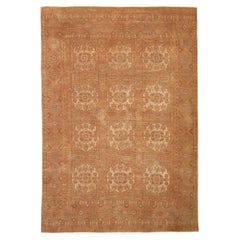 Afghanistan Afghan Area Rugs - Wool Ivory Terracotta Design - 92758