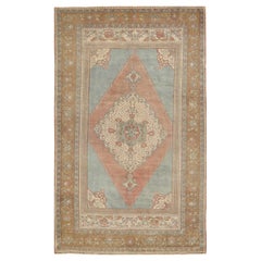 Türkei Anatoly Bereich Teppiche - Wolle Blau Elfenbein Rosa Gelb Design - 92792