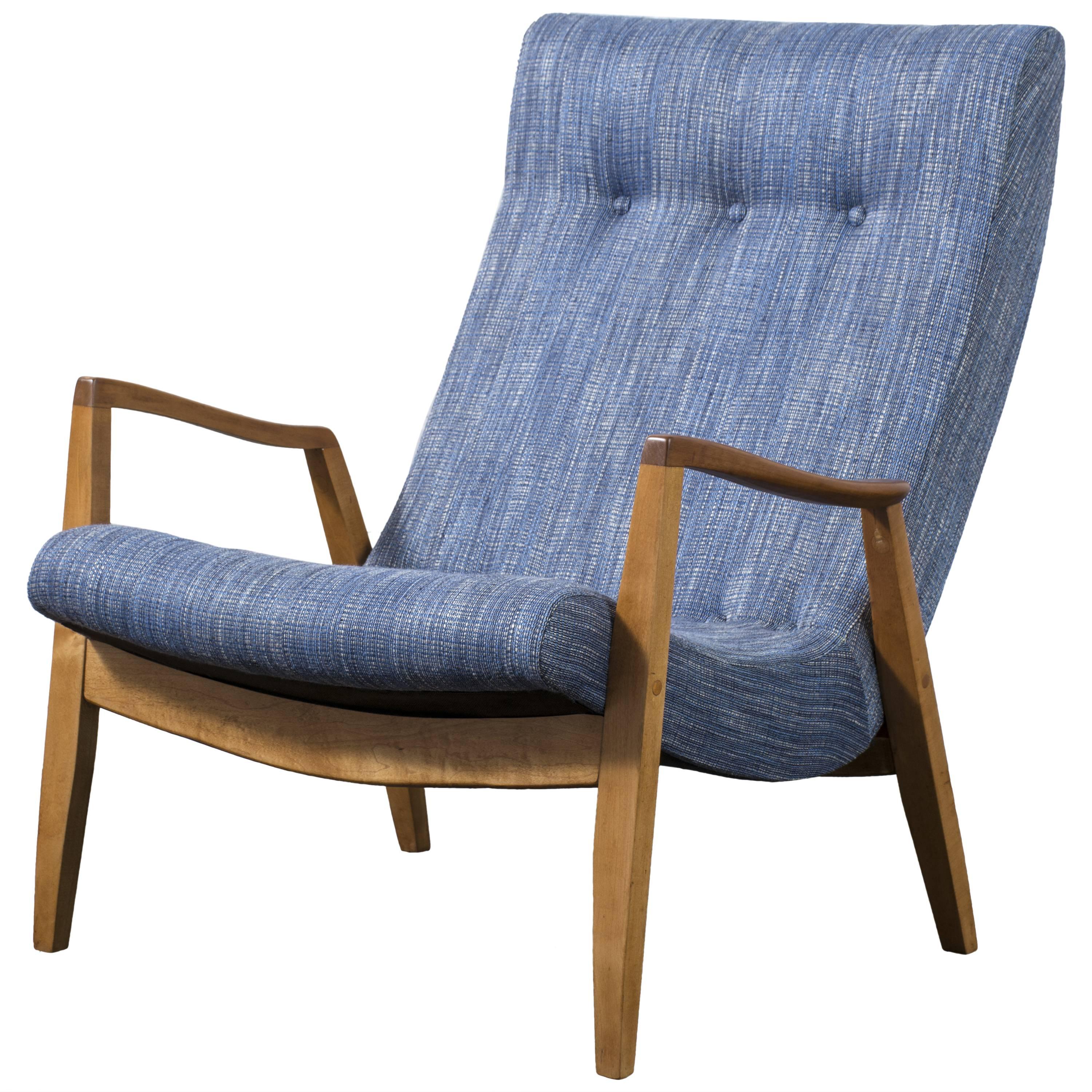 Vintage Milo Baughman 'Scoop' Chair