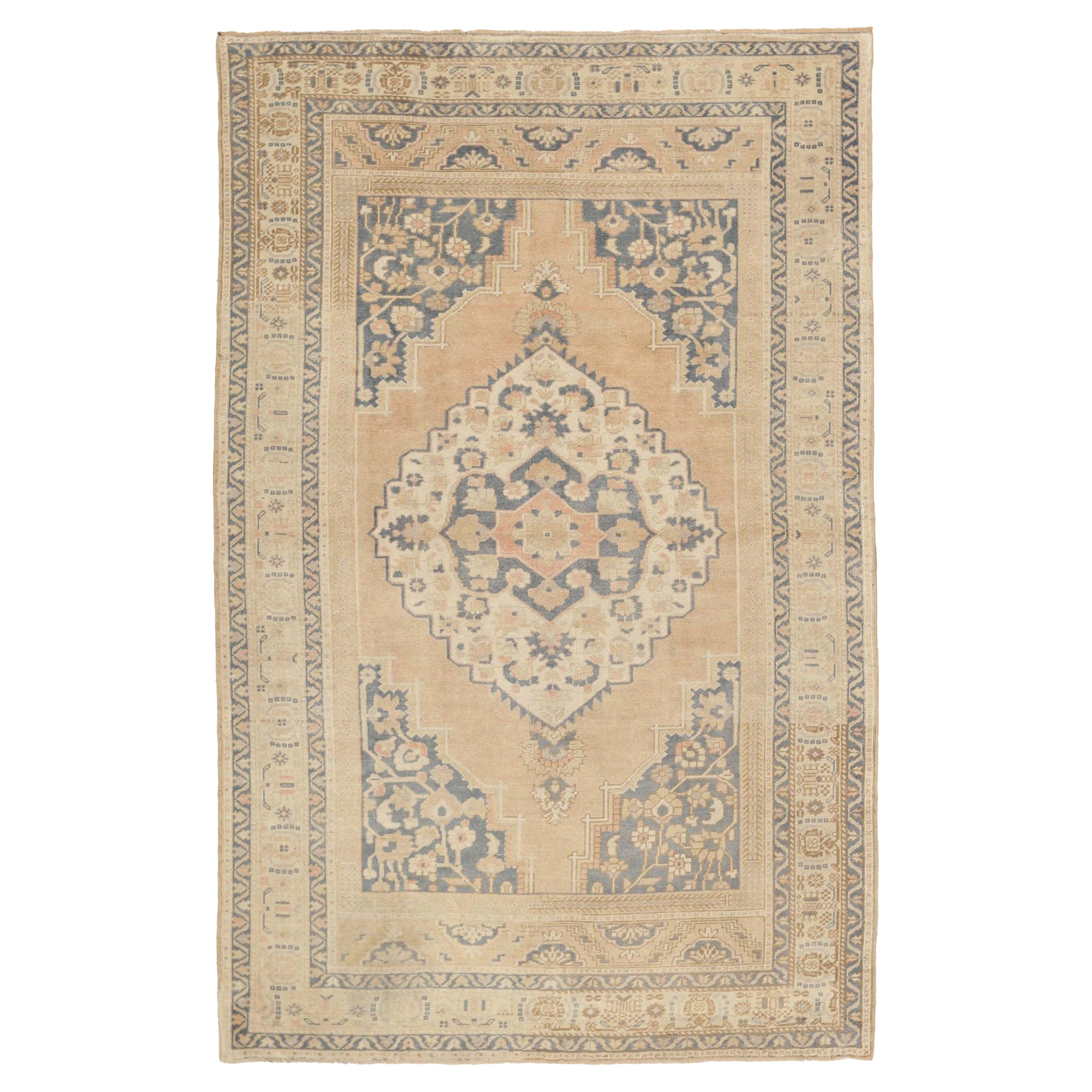 Türkische Anatoly-Teppiche - Wolle Grau Elfenbein Design - 92794