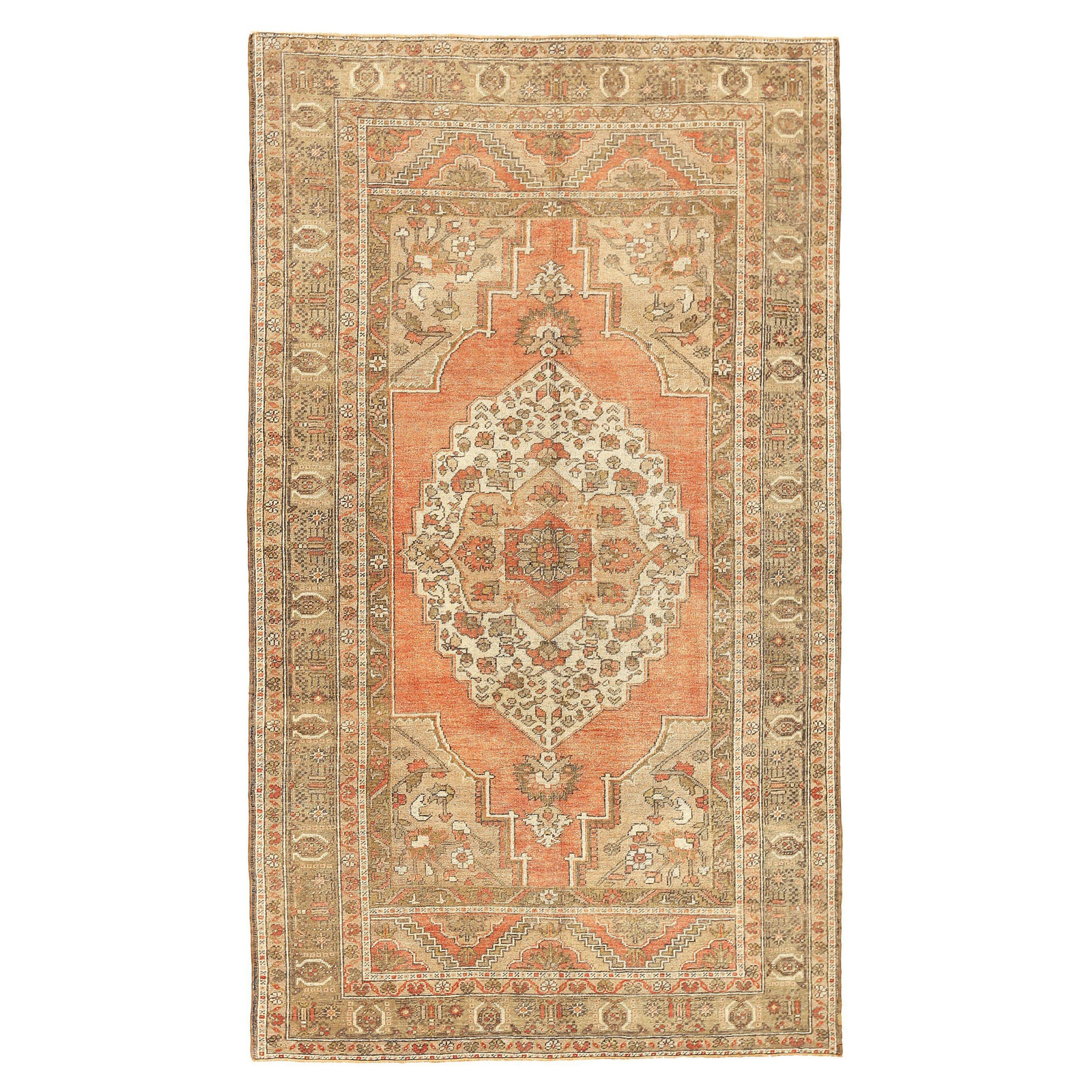 Türkei Anatoly Small Rug - Wolle Brown Elfenbein Pink Design - 92761