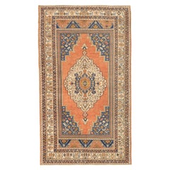 Turkey Anatoly Kleiner Teppich - Wolle Elfenbein Marineblau Blau Rosa Design - 92762
