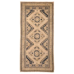 Türkische Anatoly-Teppiche - Wolle Schwarz Elfenbein Design - 92905