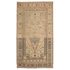Turkey Anatoly Kleiner Teppich - Wolle Elfenbein Rot Taupe Design - 92909