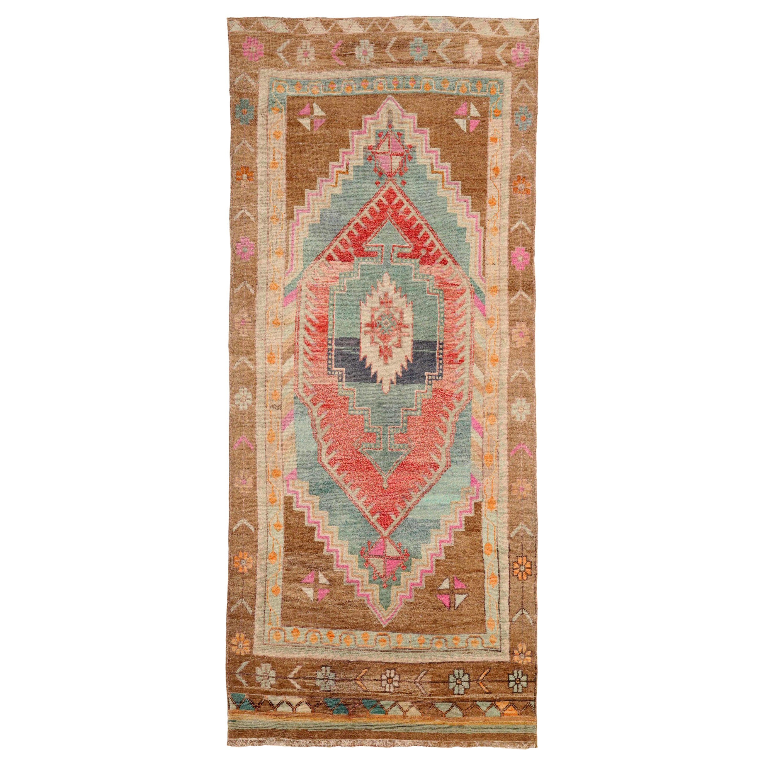 Türkei Anatoly Bereich Teppiche - Wolle Blau Braun Rosa Rot Design - 92911