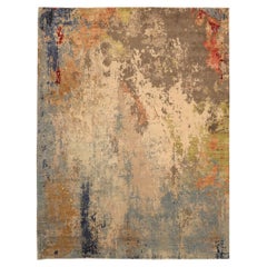 Tappeti India - Lana Marrone Grigio Verde Avorio Arancione Design - 92881