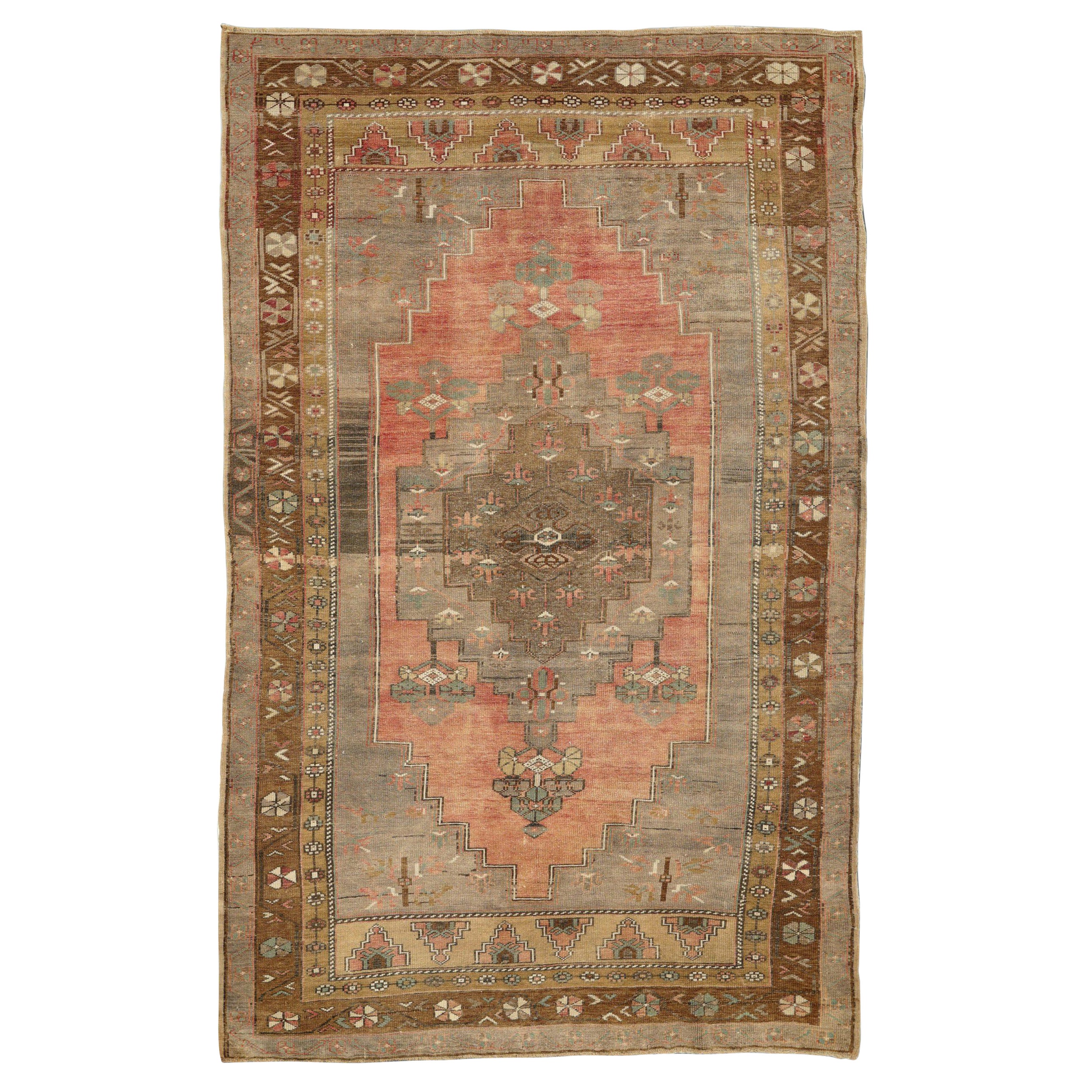 Türkei Anatoly Bereich Teppiche - Wolle Braun Rosa Taupe Design - 92882