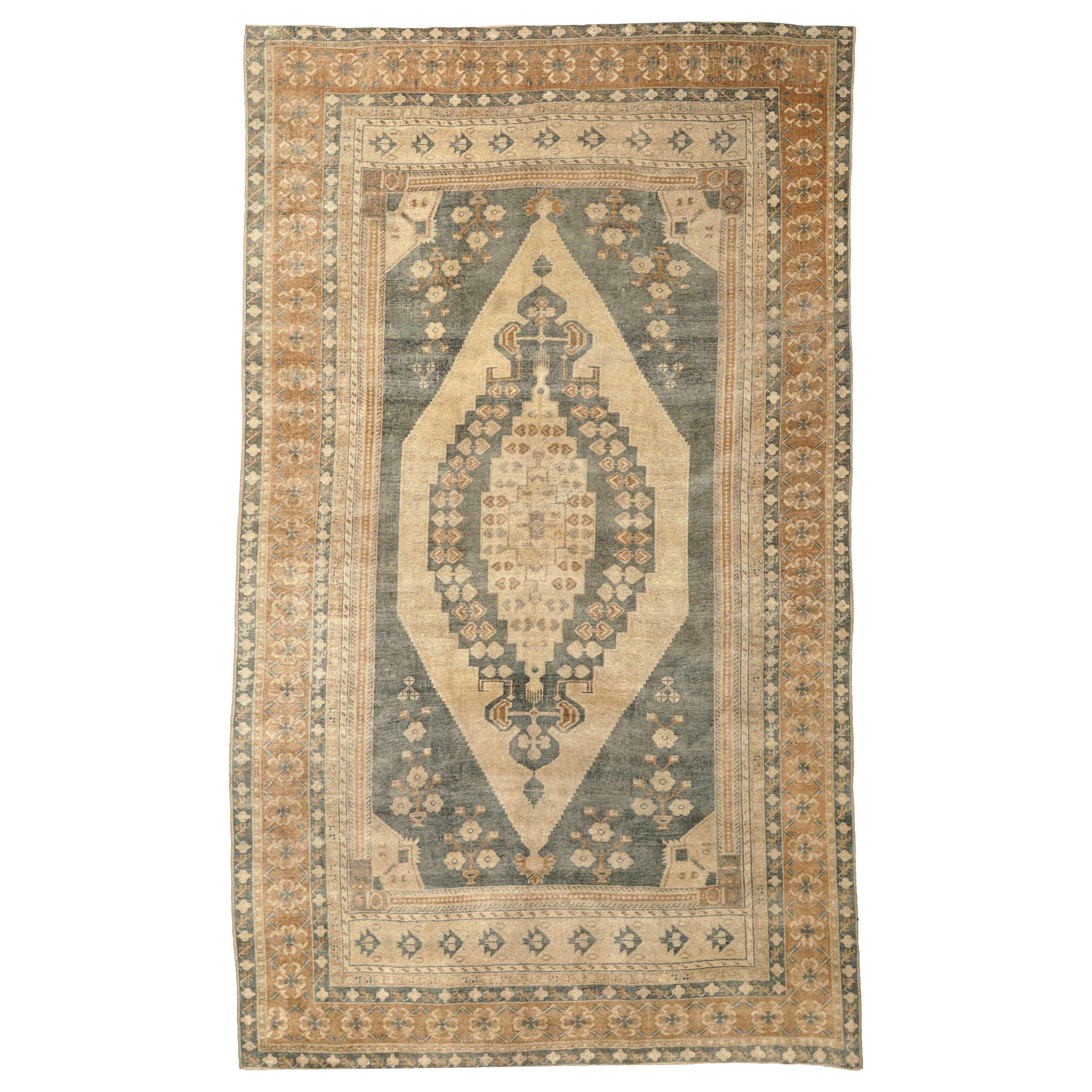 Türkei Anatoly Bereich Teppiche - Wolle Braun Grau Elfenbein Design - 92914