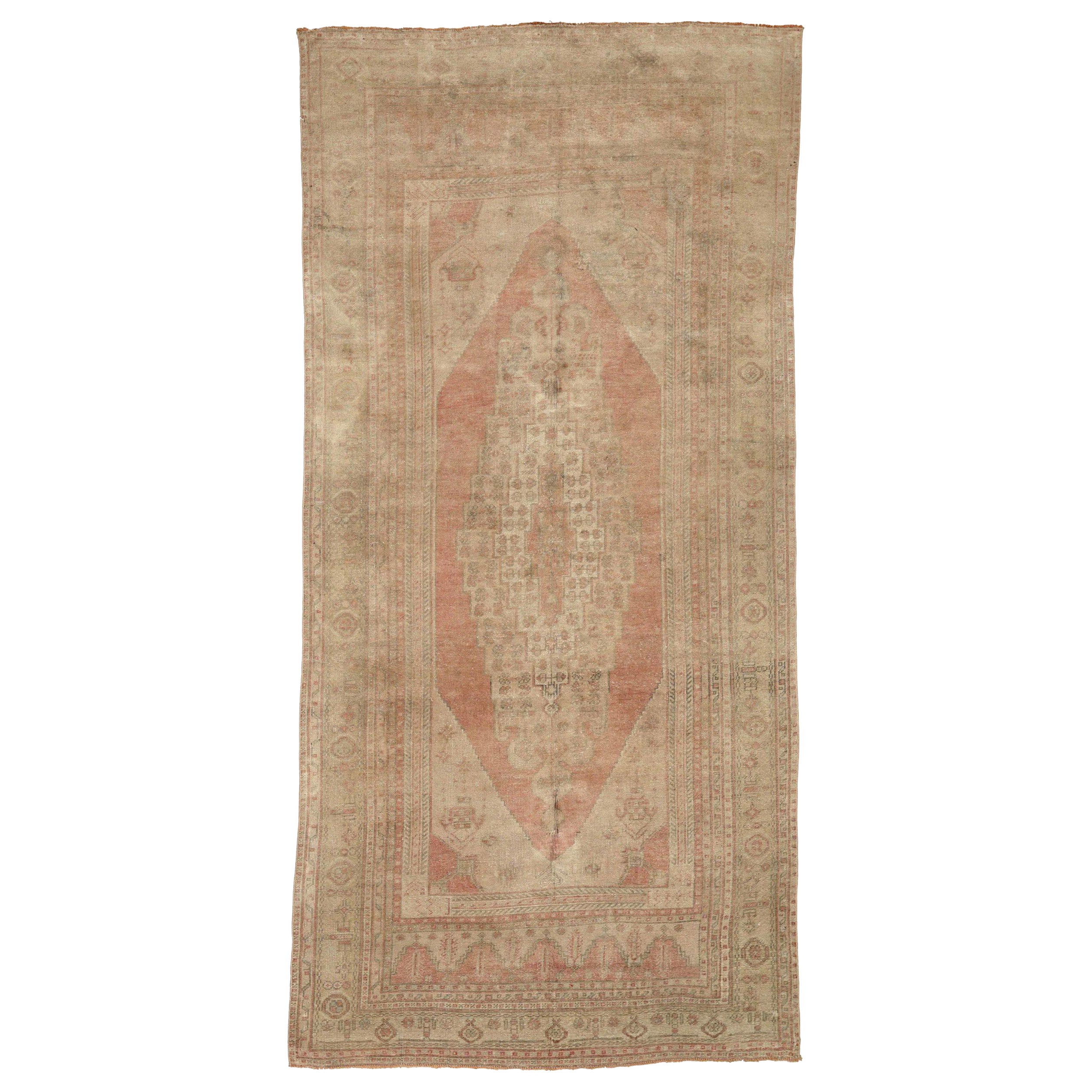 Turkey Anatoly-Teppiche - Wolle Elfenbein Rosa Taupe Design - 92896