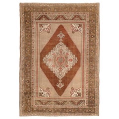 Türkei Anatoly Kleiner Teppich - Wolle Braun Elfenbein Rosa Design - 92899