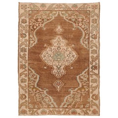 Türkei Anatoly Small Rug - Wolle Braun Grün Elfenbein Rosa Design - 92901