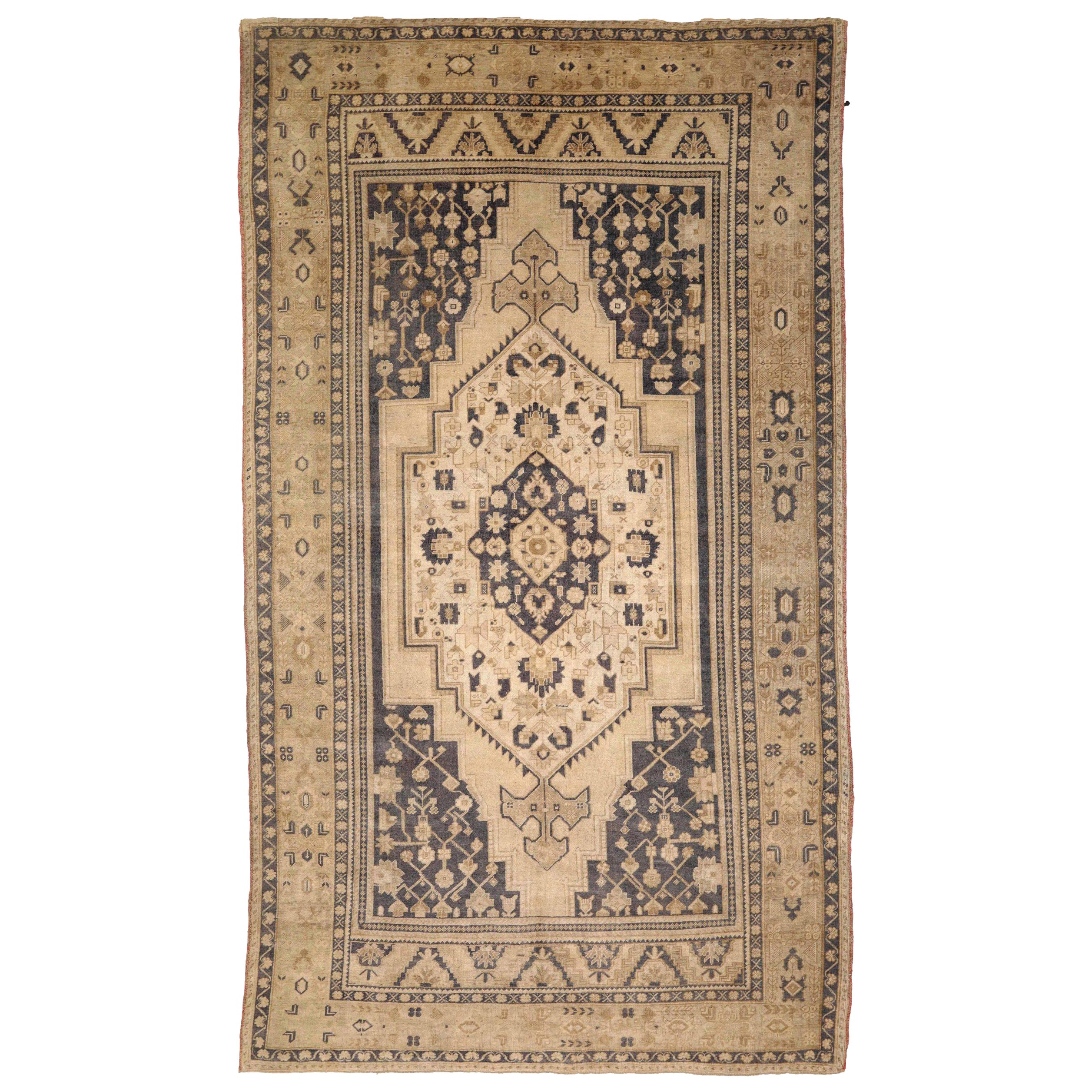 Türkei Anatoly Bereich Teppiche - Wolle Brown Elfenbein Taupe Design - 92903