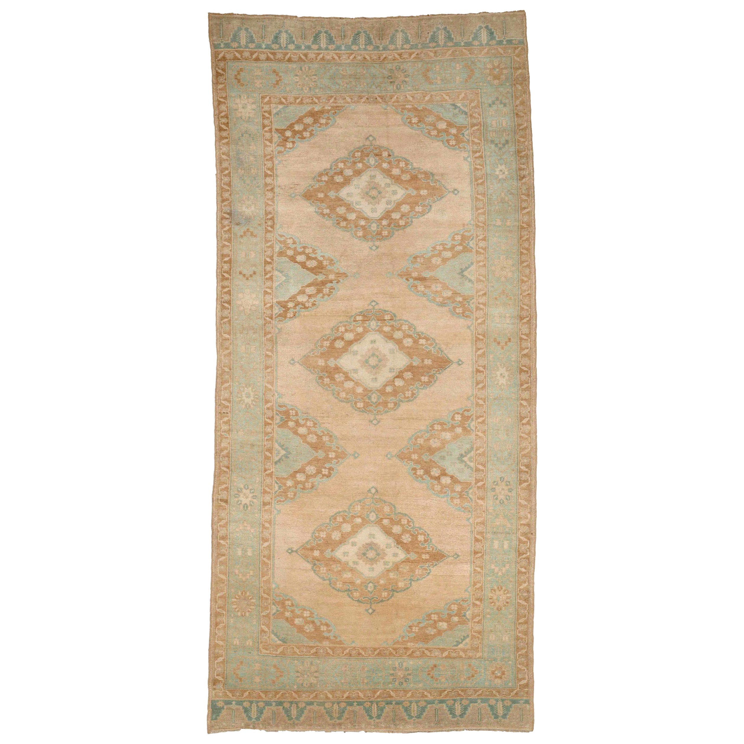 Türkei Anatoly Bereich Teppiche - Wolle Blau Braun Elfenbein Rosa Design - 92915