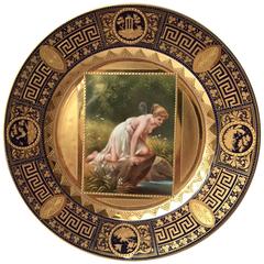  Vienna Cabinet Plate "Psyche" Signed Wagner, circa 1890, Austria