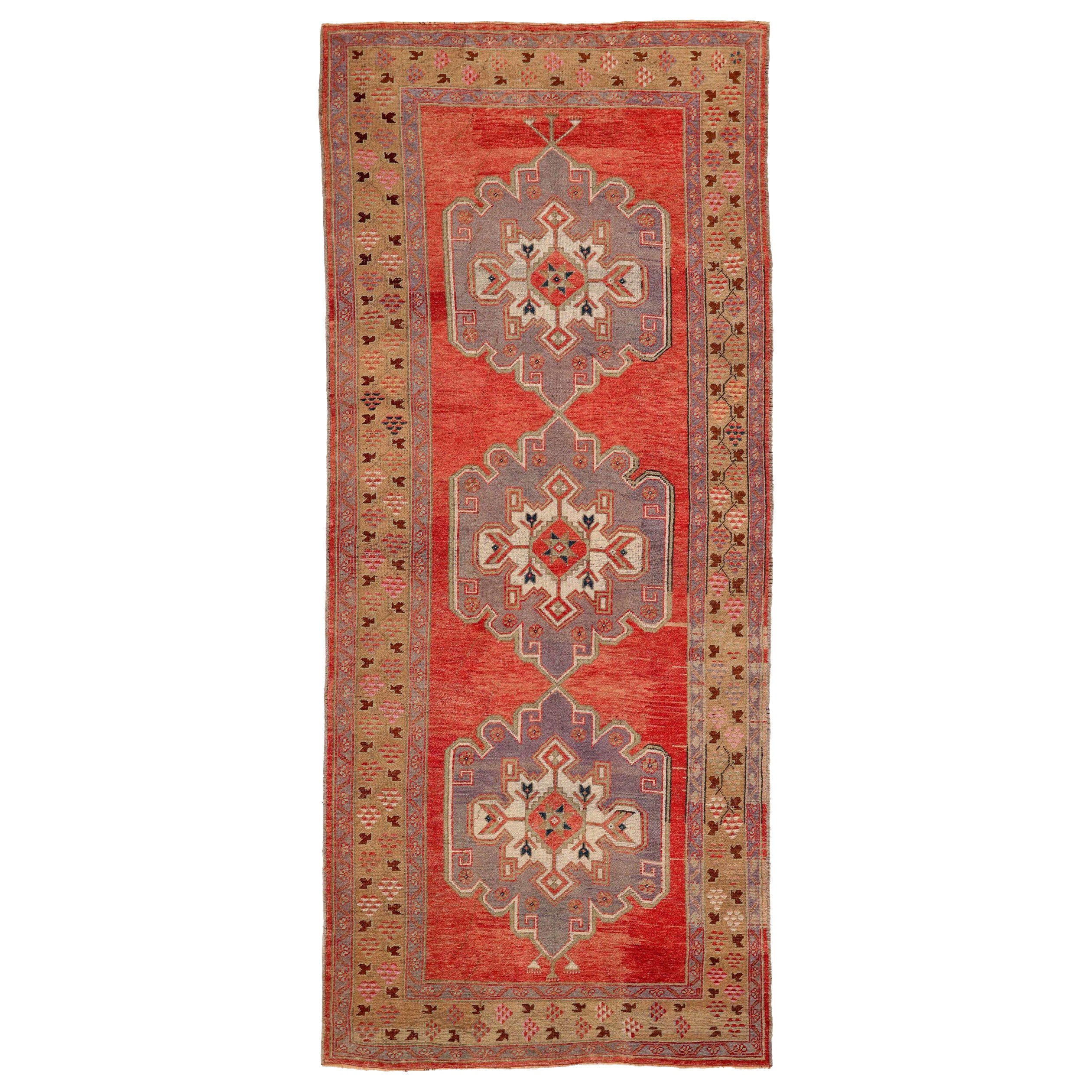 Türkei Anatoly Bereich Teppiche - Wolle Brown Purpel Red Design - 92919
