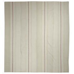 Afghanistan Kilim Area Rugs - Wool Ivory Design - 88426