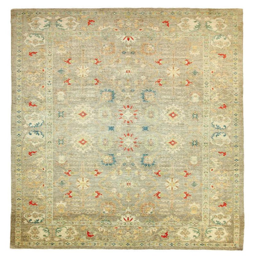 Sultanabad-Teppiche aus Wolle in Blau, Elfenbein und Rot aus Afghanistan - 88746