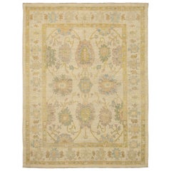 Afghanistan Rose Collection Area Rugs - Wool Blue Gray Ivory - 88556