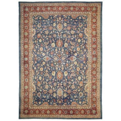 Persische Mahal-Teppiche - Wolle Blau Elfenbein Rot Design - 88798
