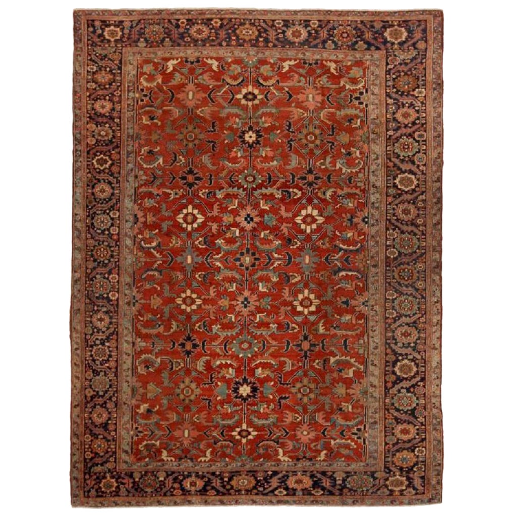 Persische Heriz-Teppiche - Wolle Schwarz Rot Design - 88800