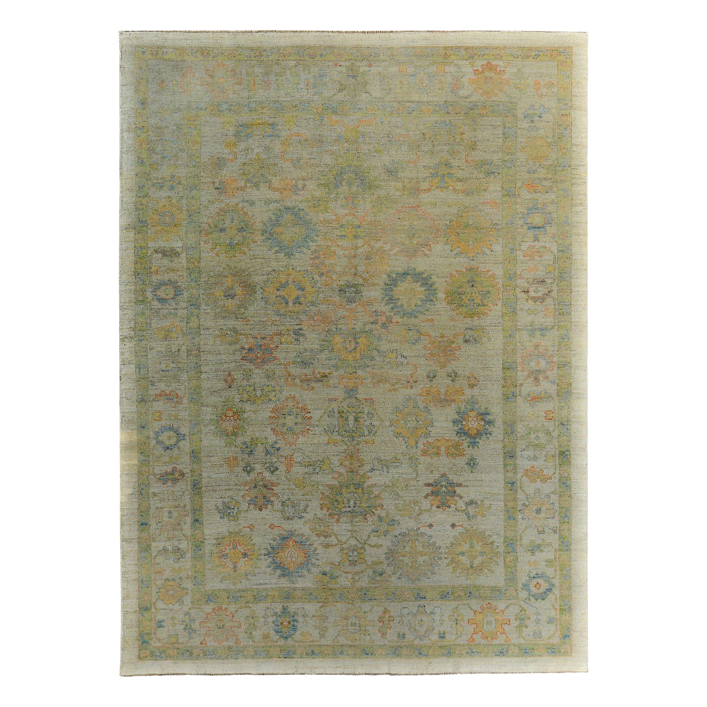 Persian Rose Collection Area Rugs - Wool Green Ivory Yellow - 89159
