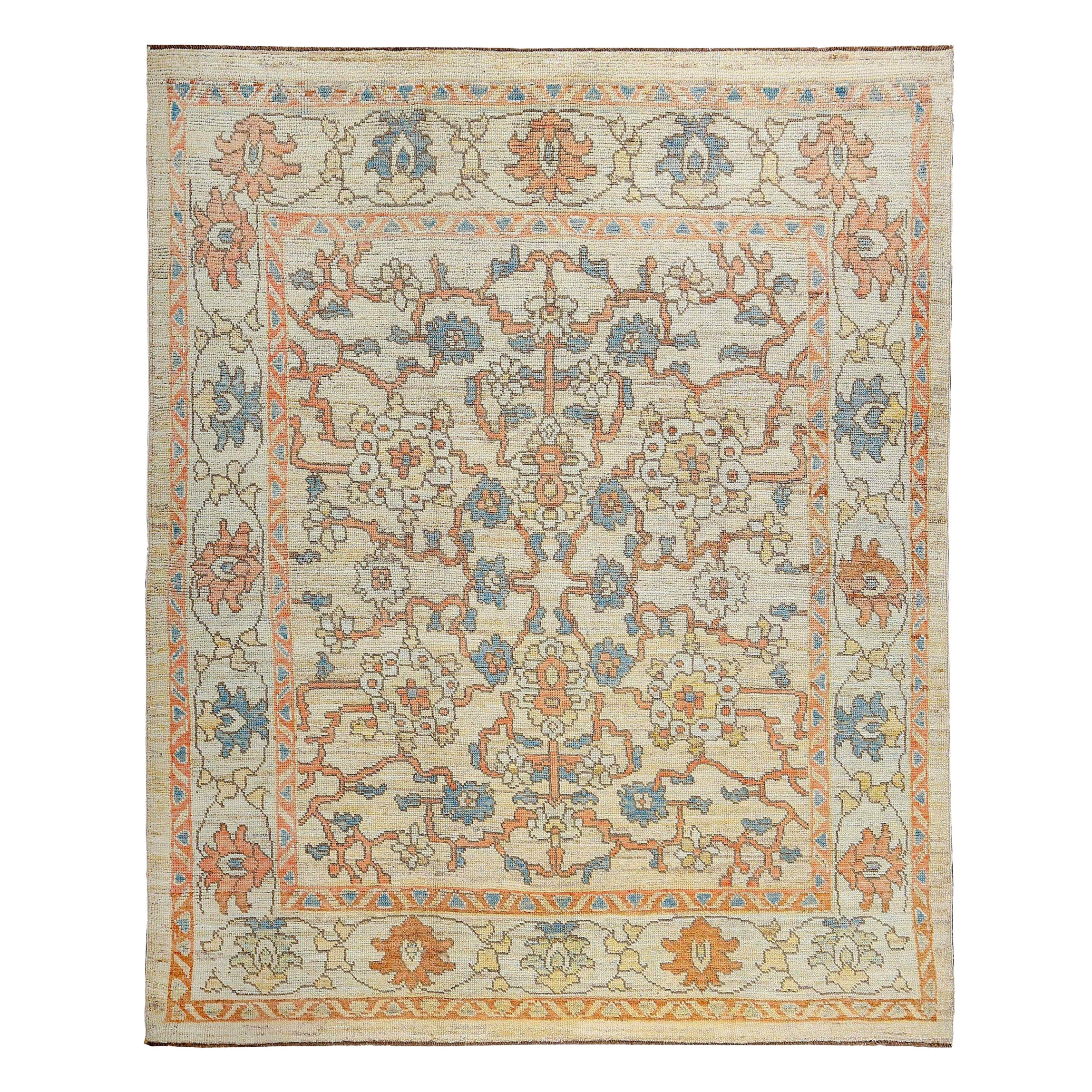 Tappeti Persian Rose Collection - Lana Blu Avorio Arancione - 89204