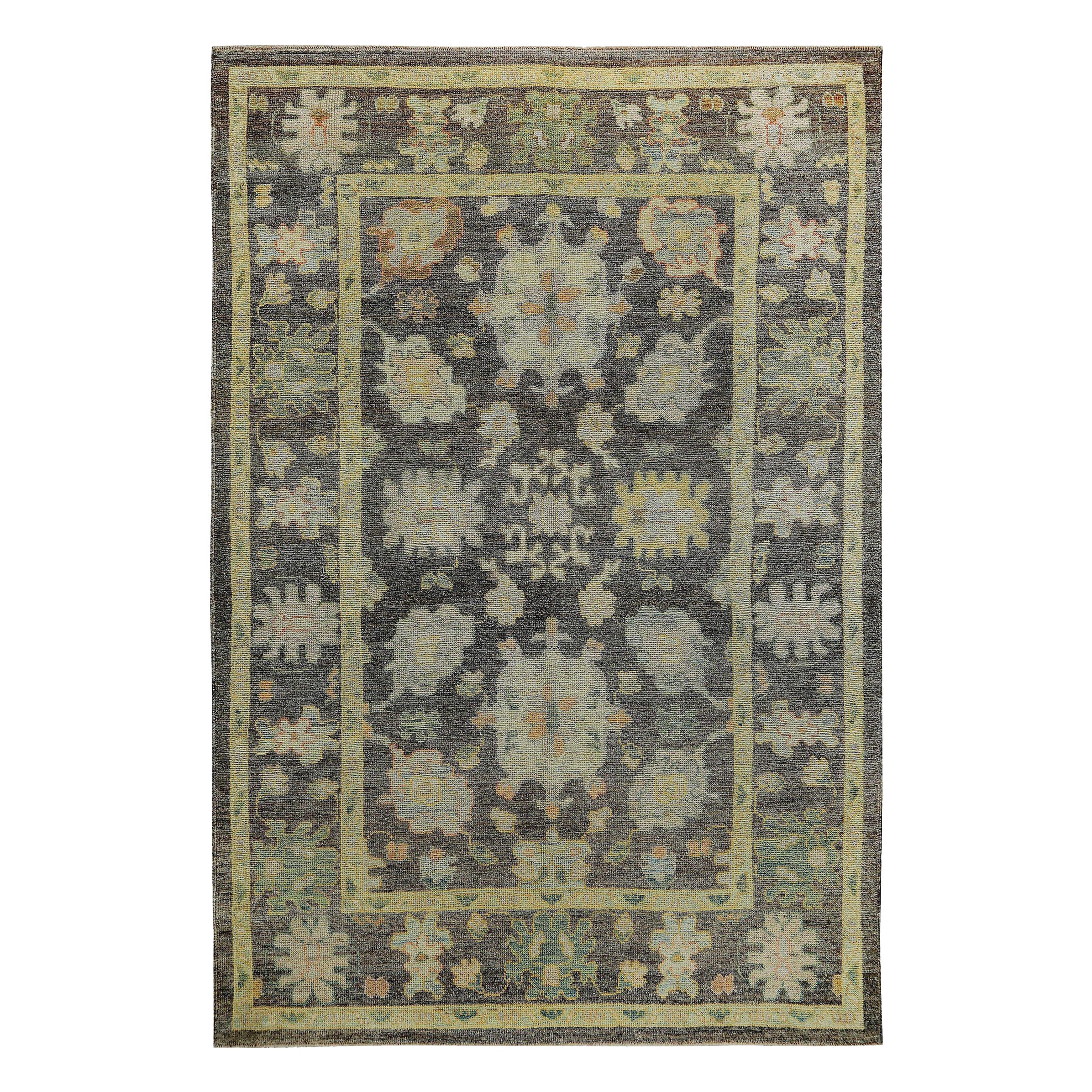 Persische Rose Kollektion Teppiche - Wolle Braun Elfenbein Gelb - 89220