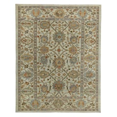 Persian Sultanabad Area Rugs - Wool Blue Ivory Design - 89279