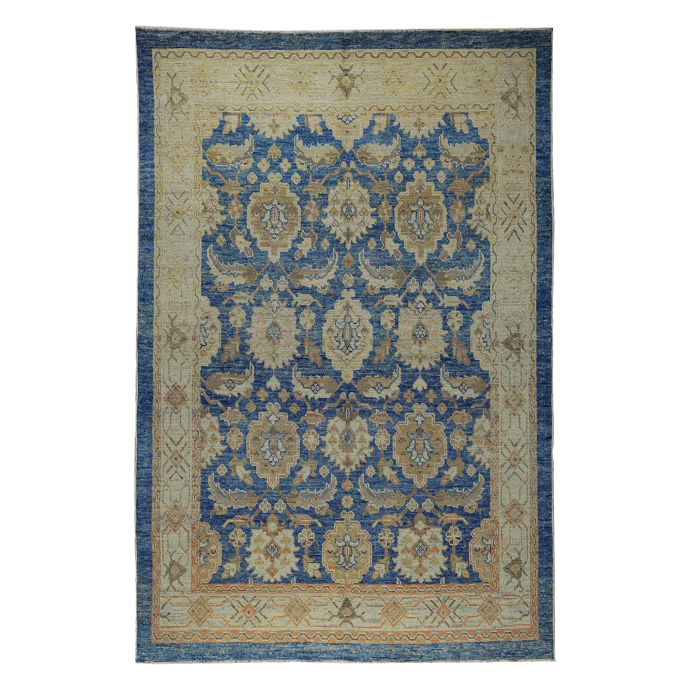 Tappeti Persian Rose Collection - Disegno in lana blu avorio - 89226