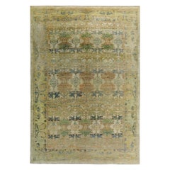 Tapis de laine collection rose persane, bleu vert ivoire - 89282
