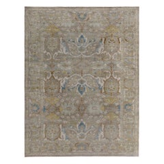 Tapis persans Sultanabad - Design en laine bleu ivoire taupe - 89261
