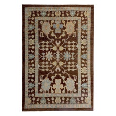 Tapis de la collection Persian Rose - Laine Bleu Design Brown - 89267