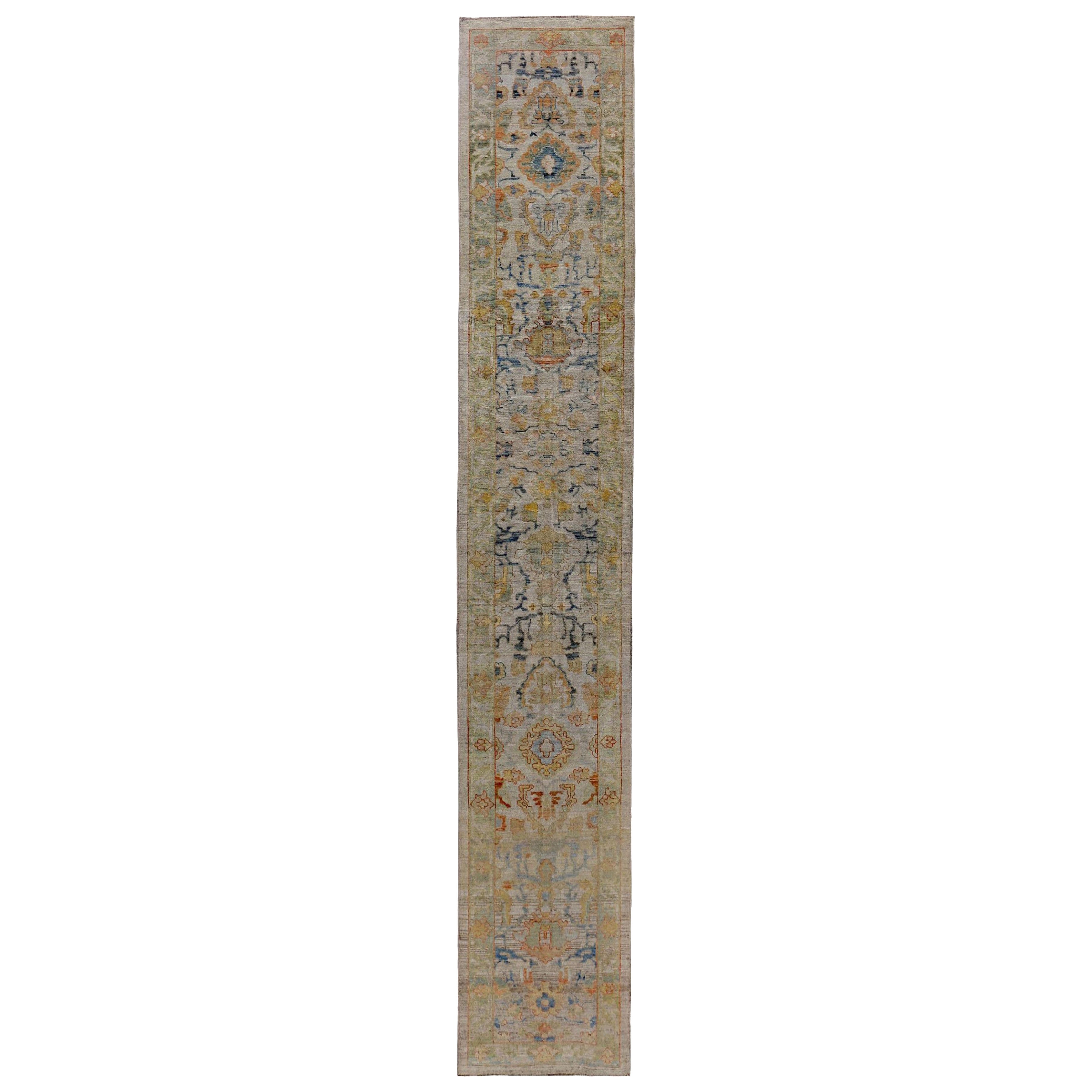 Tapis de la collection rose persane - Laine bleu ivoire jaune - 89338