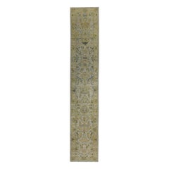 Persian Rose Collection Runner Rug - Wool Ivory Yellow Design - 89357