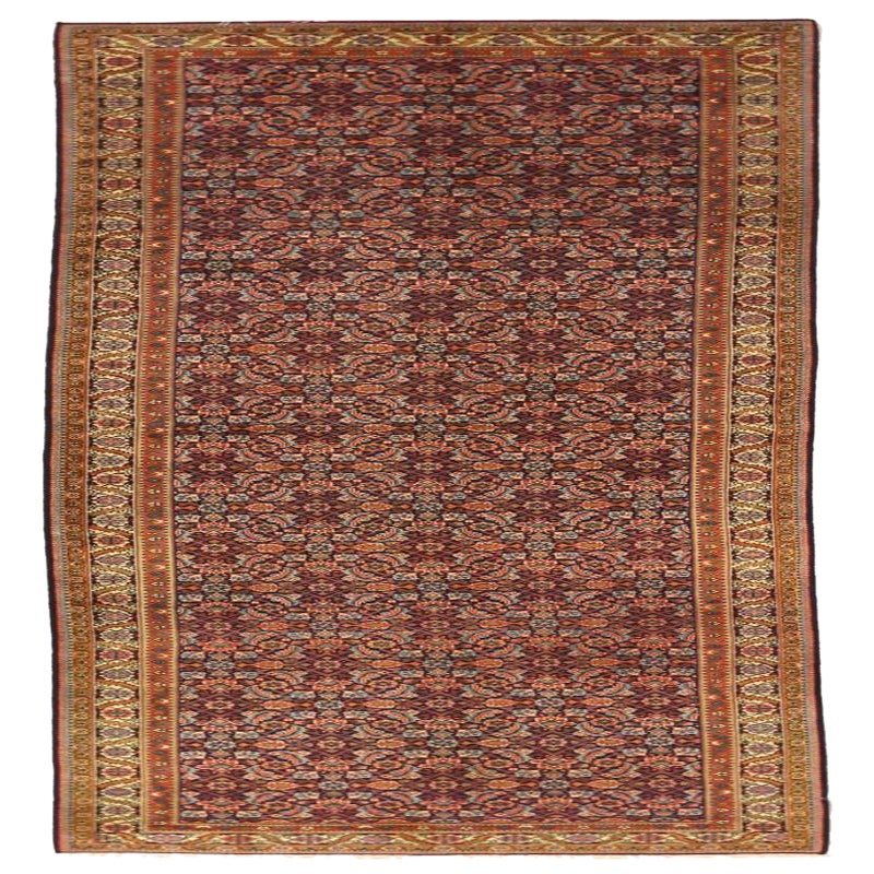Tapis persan Tabriz - Laine bleu ivoire bleu marine bleu rouge - 75737