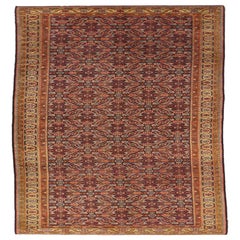 Tapis persan Tabriz - Laine bleu ivoire bleu marine bleu rouge - 75737
