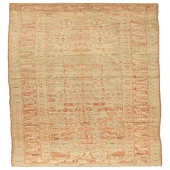 Vintage Persian Malayer Runner Rug - Wool Ivory Pink Design - 75754