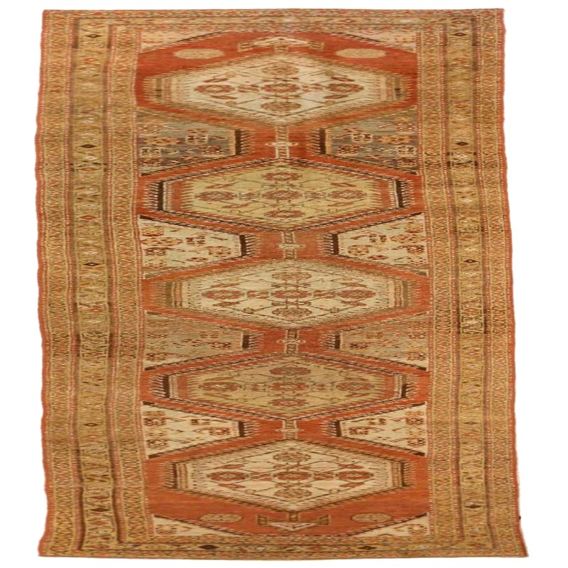 Tappeto Persiano Harat - Lana Marrone Avorio Rosso - 75763