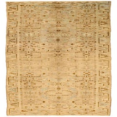 Persischer Malayer Läufer Teppich - Wolle Blau Braun Elfenbein Design - 75782
