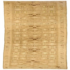 Persischer Malayer Läufer Teppich - Wolle Braun Elfenbein Taupe Design - 75786