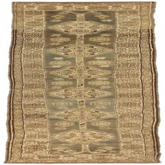 Persischer Heriz Läufer Teppich - Wolle Braun Elfenbein Design - 75835