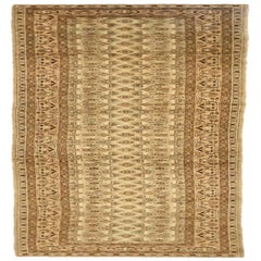 Persischer Malayer Läufer Teppich - Wolle Braun Elfenbein Design - 75802
