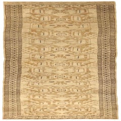 Persischer Malayer Läufer Teppich - Wolle Braun Elfenbein Taupe Design - 75813