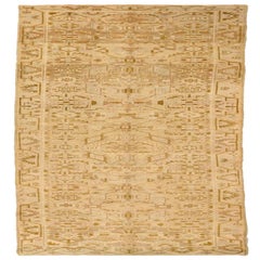 Persischer Malayer Läufer Teppich - Wolle Braun Elfenbein Design - 75822